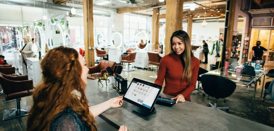 two women near tables